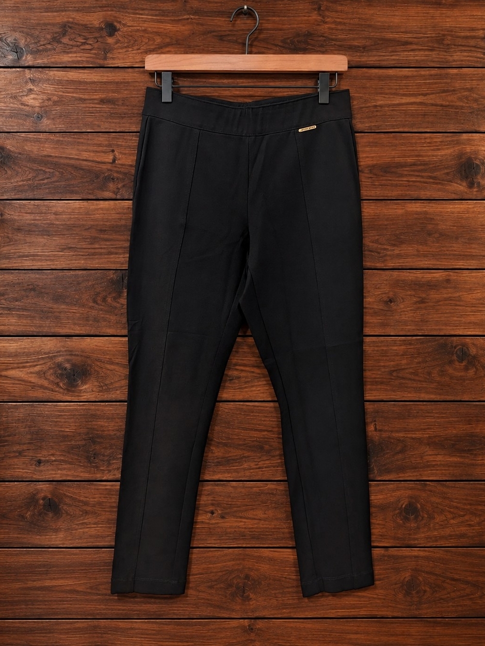 Anne Klein Black Pull On Dress Pants Straight Leg Work Career